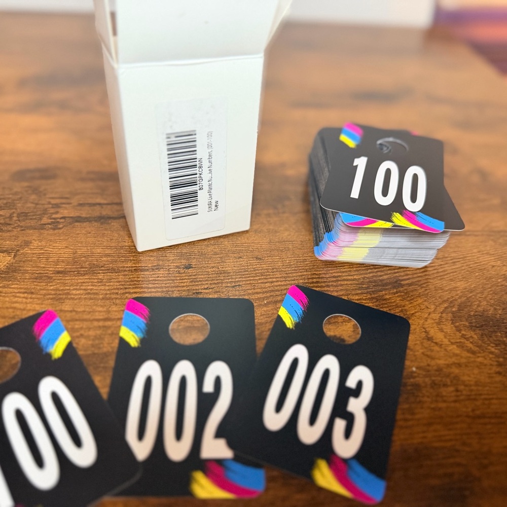 Colorful Numbered Tags Set 1-100 Hangers Online Sales - Picture 2 of 4
